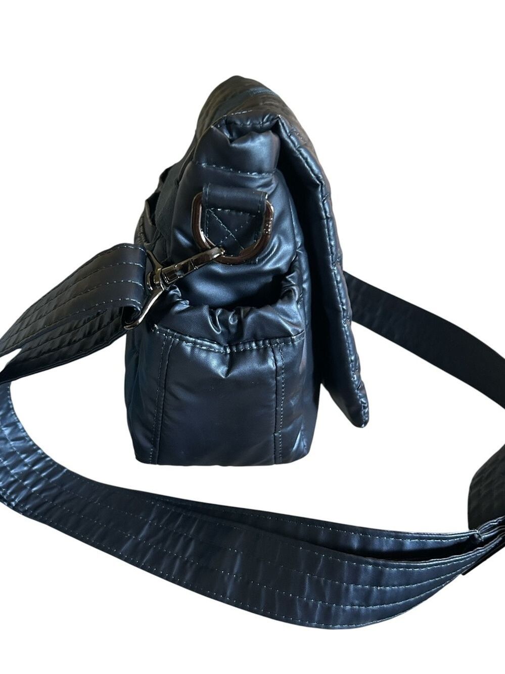 Lug Harness Crossbody Bag in 
Metallic Indigo - Picture 3 of 8